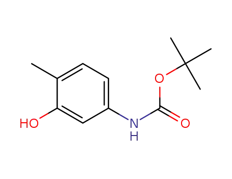 Molecular Structure of 345893-26-7 (tert-butyl 3-hydroxy-4-methylphenylcarbamate)