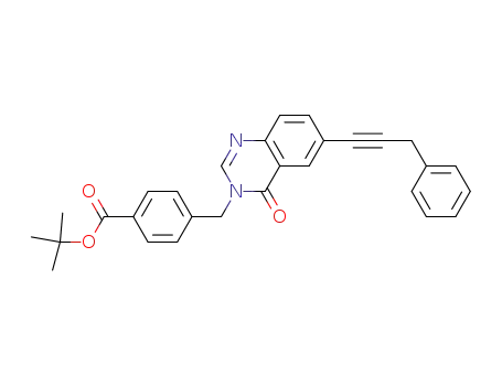 Benzoic acid,
4-[[4-oxo-6-(3-phenyl-1-propynyl)-3(4H)-quinazolinyl]methyl]-,
1,1-dimethylethyl ester