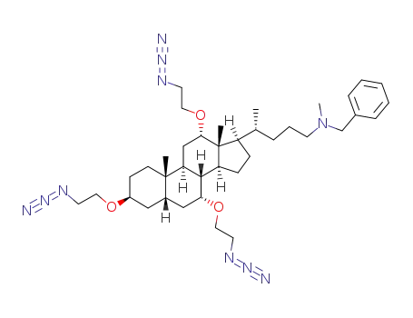 Benzyl-methyl-{(R)-4-[(3S,5S,7R,8R,9S,10S,12S,13R,14S,17R)-3,7,12-tris-(2-azido-ethoxy)-10,13-dimethyl-hexadecahydro-cyclopenta[a]phenanthren-17-yl]-pentyl}-amine