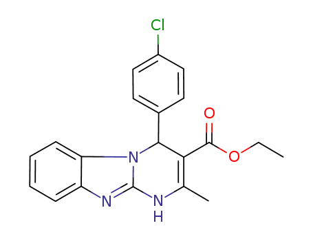 4-(4-chlorophenyl)-2-methyl-1,4-dihydro-benzo[4,5]imidazo[1,2-a]pyrimidine-3-carboxylic acid ethyl ester