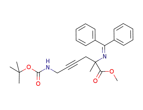 4-Hexynoic acid,
6-[[(1,1-dimethylethoxy)carbonyl]amino]-2-[(diphenylmethylene)amino]-2
-methyl-, methyl ester