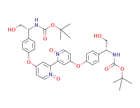 [1-(4-{4'-[4-(1-<i>tert</i>-butoxycarbonylamino-2-hydroxy-ethyl)-phenoxy]-1,1'-dioxy-[2,2']bipyridinyl-4-yloxy}-phenyl)-2-hydroxy-ethyl]-carbamic acid <i>tert</i>-butyl ester