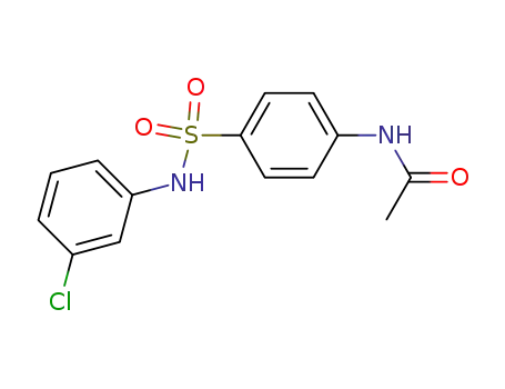 Molecular Structure of 19837-98-0 (Acetamide, N-[4-[[(3-chlorophenyl)amino]sulfonyl]phenyl]-)