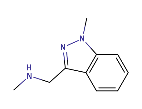 Molecular Structure of 124491-38-9 (N-METHYL-N-[(1-METHYL-1H-INDAZOL-3-YL)METHYL]AMINE)
