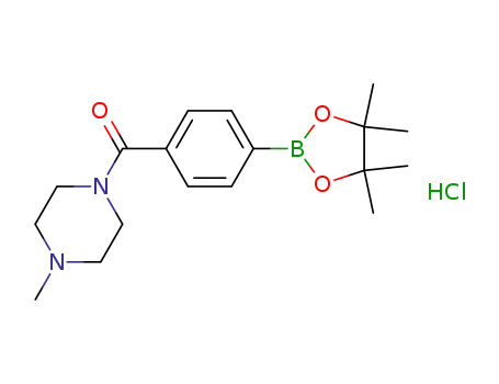 (4-Methyl-piperazin-1-yl)-[4-(4,4,5,5-tetramethyl-[1,3,2]dioxaborolan-2-yl)-phenyl]-methanone, hydro96%