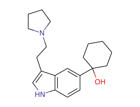 Molecular Structure of 208464-52-2 (5-(1-hydroxycyclohex-1-yl)-3-(2-pyrrolidinylethyl)-1H-indole)