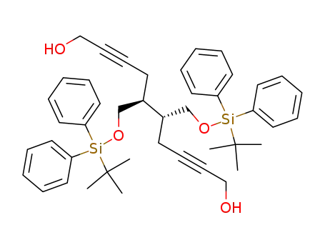 Molecular Structure of 116503-85-6 ((RS,SR)-5,6-bis<<<(1,1-dimethylethyl)diphenylsilyl>oxy>methyl>-2,8-decadiyne-1,10-diol)