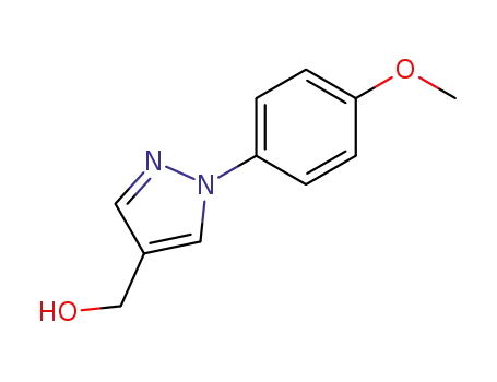 Molecular Structure of 118718-60-8 ((1-(4-methoxyphenyl)-1H-pyrazol-4-yl)methanol)