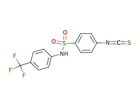 Molecular Structure of 1023311-08-1 (4-isothiocyanato-N-(4-trifluoromethyl-phenyl)benzenesulfonamide)