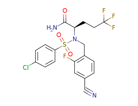 (R)-2-(4-Chloro-n-(4-cyano-2-fluorobenzyl)phenylsulfonamido)-5,5,5-trifluoropentanamide