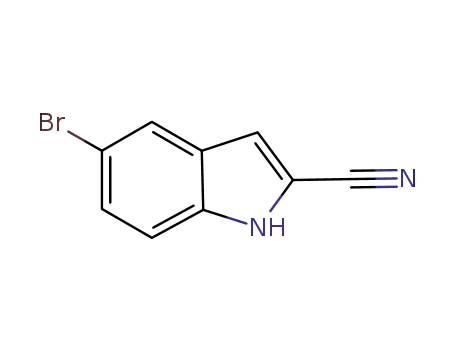 Molecular Structure of 902772-13-8 (5-BroMo-1H-indole-2-carbonitrile)