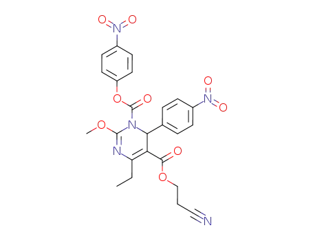 5-(2-Cyanoethoxycarbonyl)-4-ethyl-1,6-dihydro-2-methoxy-6-(4-nitrophenyl)-1-[(4-nitrophenyloxy)carbonyl]pyrimidine