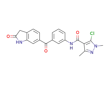 5-Chloro-1,3-dimethyl-1H-pyrazole-4-carboxylic acid [3-(2-oxo-2,3-dihydro-1H-indole-6-carbonyl)-phenyl]-amide