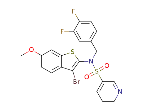 N-(3-bromo-6-methoxy-benzo[b]thiophen-2-yl)-N-(3,4-difluoro-benzyl)-pyridin-3-yl-sulfonamide