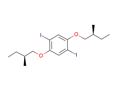1,4-diiodo-2,5-bis-[(S)-(+)-2-methylbutanoxy]benzene