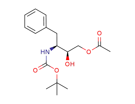 Molecular Structure of 180713-67-1 ((2S, 3S)-1-acetoxy-3-(t-butoxycarbonylamino)-2-hydroxy-4-phenylbutane)