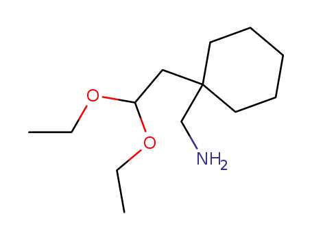 Molecular Structure of 88578-94-3 (Cyclohexanemethanamine, 1-(2,2-diethoxyethyl)-)