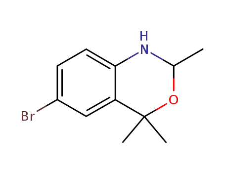 Molecular Structure of 304858-44-4 (6-BROMO-2,4,4-TRIMETHYL-2,4-DIHYDRO-1H-BENZO[D][1,3]OXAZINE)