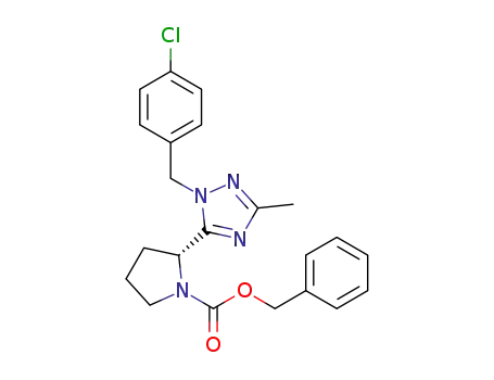 (R)-benzyl 2-(2-(4-chlorobenzyl)-5-methyl-2H-1,2,4-triazol-3-yl)pyrrolidine-1-carboxylate