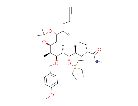 (2S,4S,5S,6S,7S,8S)-8-[(4S,6S)-2,2-Dimethyl-6-((S)-1-methyl-pent-4-ynyl)-[1,3]dioxan-4-yl]-2-ethyl-7-(4-methoxy-benzyloxy)-4,6-dimethyl-5-triethylsilanyloxy-nonanoic acid amide