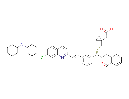 [R,E]-1-[[[1-[3-[2-(7-chloro-2-quinolinyl) ethenyl]phenyl]-3-[2-(methylcarbonyl)phenyl] propyl]thio]methyl]cyclopropane acetic acid dicyclohexyl amine salt