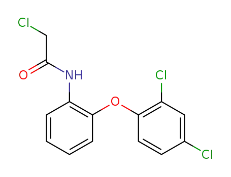 Molecular Structure of 219314-77-9 (N1-[2-(2,4-DICHLOROPHENOXY)PHENYL]-2-CHLOROACETAMIDE)