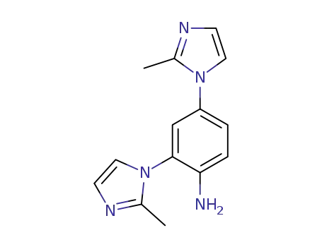 Molecular Structure of 134485-97-5 (2,4-BIS-(2-METHYL-IMIDAZOL-1-YL)-PHENYLAMINE)