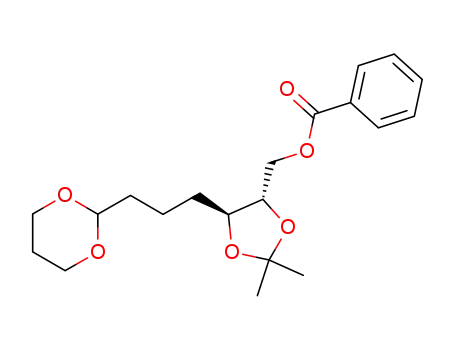 (-)-(4S-trans)-2,2-dimethyl-5-<3-(1,3-dioxan-2-yl)propyl>-1,3-dioxolane-4-methanol benzoate