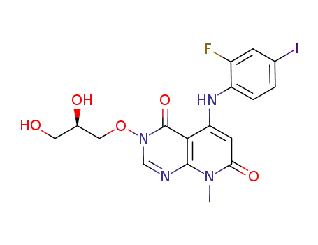 (R)-3-(2,3-dihydroxypropoxy)-5-(2-fluoro-4-iodophenylamino)-8-methylpyrido[2,3-d]pyrimidine-4,7(3H,8H)-dione