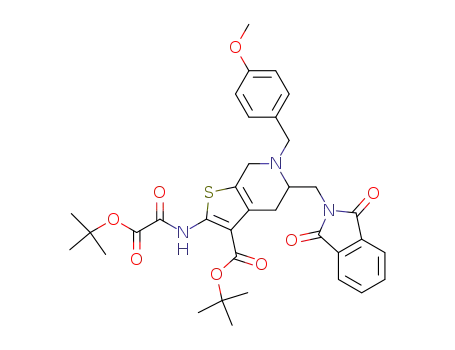 2-(tert-butoxyoxalyl-amino)-5-(1,3-dioxo-1,3-dihydro-isoindol-2-ylmethyl)-6-(4-methoxy-benzyl)-4,5,6,7-tetrahydro-thieno[2,3-c]pyridine-3-carboxylic acid tert-butyl ester