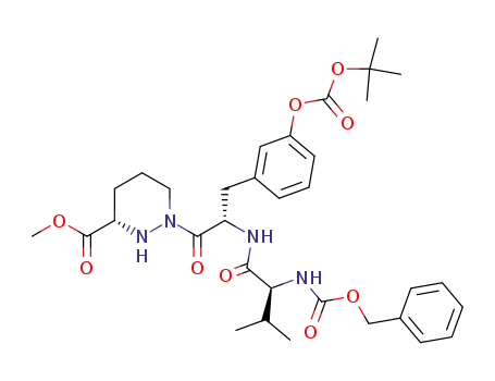 (S)-1-[(S)-2-((S)-2-Benzyloxycarbonylamino-3-methyl-butyrylamino)-3-(3-tert-butoxycarbonyloxy-phenyl)-propionyl]-hexahydro-pyridazine-3-carboxylic acid methyl ester