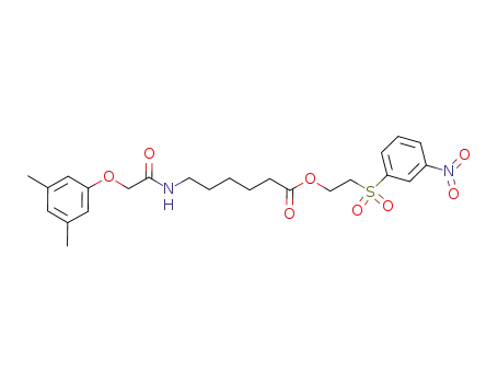 Hexanoic acid, 6-[[(3,5-dimethylphenoxy)acetyl]amino]-,
2-[(3-nitrophenyl)sulfonyl]ethyl ester