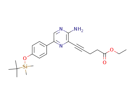 ethyl 5-[3-amino-6-(4-[tert-butyl(dimethyl)silyloxy]phenyl)-2-pyrazinyl]-4-pentynoate