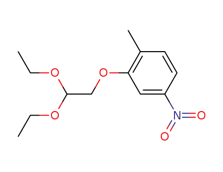 Molecular Structure of 185684-93-9 (3-(2,2-Diethoxyethoxy)-4-methylnitrobenzene)