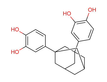 Molecular Structure of 128455-01-6 (1,3-bis(3,4-dihydroxyphenyl)adamantane)