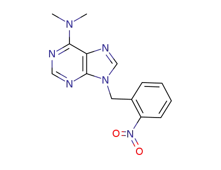 Molecular Structure of 10549-98-1 (9H-Purin-6-amine, N,N-dimethyl-9-[(2-nitrophenyl)methyl]-)
