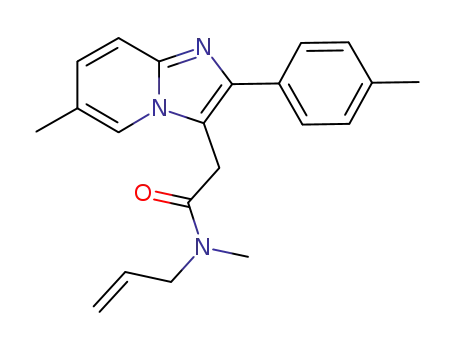 Molecular Structure of 851973-02-9 (N-allyl-N-methyl-2-(6-methyl-2-p-tolyl-imidazo[1,2-a]pyridin-3-yl)-acetamide)