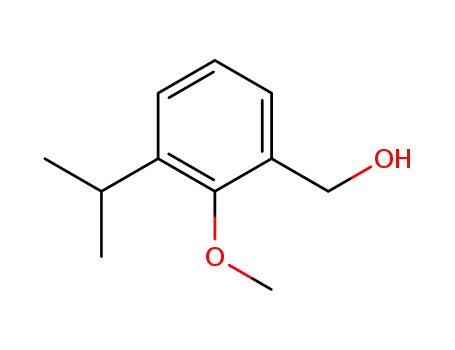 Molecular Structure of 80865-61-8 (Benzenemethanol, 2-methoxy-3-(1-methylethyl)-)