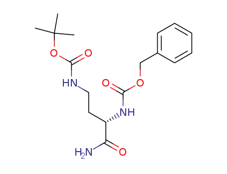2-<N-(benzoxycarbonyl)amino>-4-<N-(tert-butoxycarbonyl)amino>-L-2,4-diaminobutyric amide