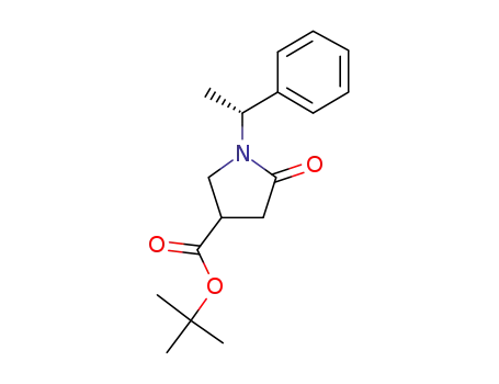 3-Pyrrolidinecarboxylic acid, 5-oxo-1-[(1R)-1-phenylethyl]-,
1,1-dimethylethyl ester
