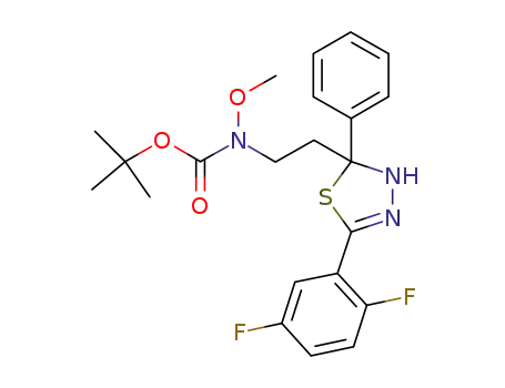 tert-butyl 2-(5-(2,5-difluorophenyl)-2-phenyl-2,3-dihydro-1,3,4-thiadiazol-2-yl)ethyl(methoxy)carbamate