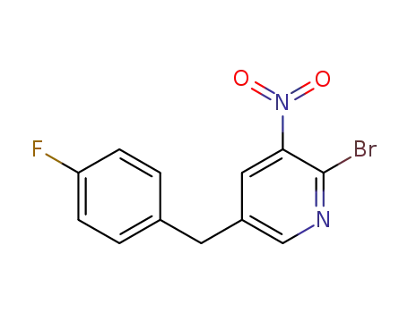 Pyridine, 2-bromo-5-[(4-fluorophenyl)methyl]-3-nitro-