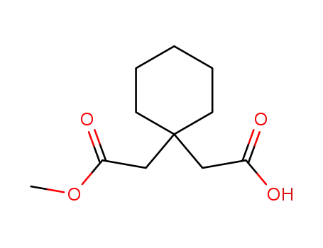 Molecular Structure of 60142-94-1 (1,1-Cyclohexanediacetic acid mono methyl ester)