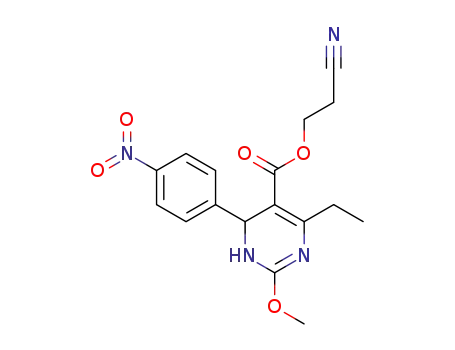 5-(2-Cyanoethoxycarbonyl)-1,6-dihydro-2-methoxy-4-ethyl-6-(4-nitrophenyl)pyrimidine