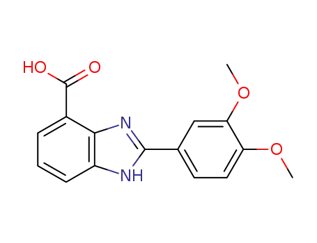 Molecular Structure of 313278-99-8 (2-(3,4-dimethoxyphenyl)-1H-benzimidazole-4-carboxylic acid)