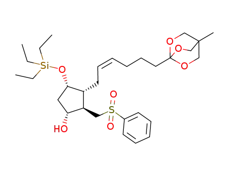 (1R,2R,3R,4S)-3-[(Z)-6-(4-methyl-2,6,7-trioxabicyclo[2.2.2]octan-1-yl)hex-2-enyl]-2-[(phenylsulfonyl)methyl]-4-(triethylsilyloxy)cyclopentanol