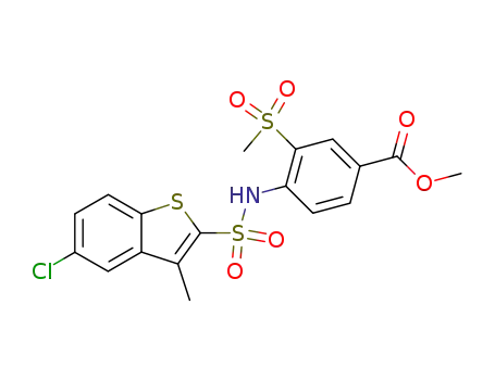 methyl 4-(5-chloro-3-methylbenzo[b]thiophene-2-sulfonylamino)-3-methanesulfonylbenzoate