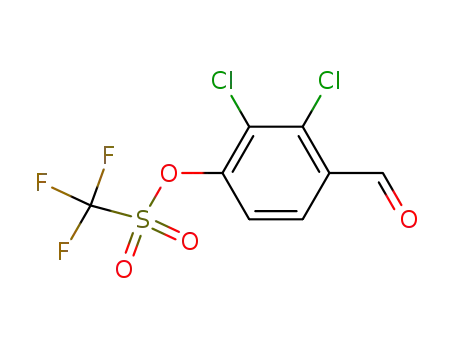 Molecular Structure of 280752-96-7 (Methanesulfonic acid, trifluoro-, 2,3-dichloro-4-formylphenyl ester)