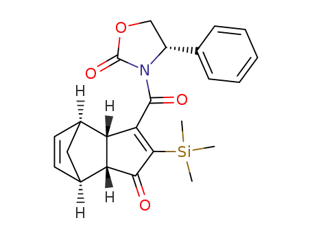 (4S)-{(1S,2S,6R,7R)-5-oxo-4-trimethylsilyltricyclo[5.2.1.0<sup>2,6</sup>]deca-3,8-diene-3-carbonyl}-4-phenyloxazolidin-2-one
