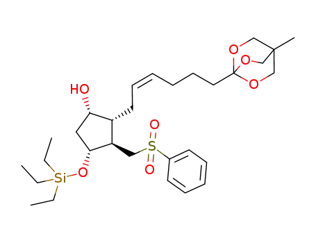 (1S,2R,3R,4R)-2-[(Z)-6-(4-methyl-2,6,7-trioxabicyclo[2.2.2]octan-1-yl)hex-2-enyl]-3-[(phenylsulfonyl)methyl]-4-(triethylsilyloxy)cyclopentanol